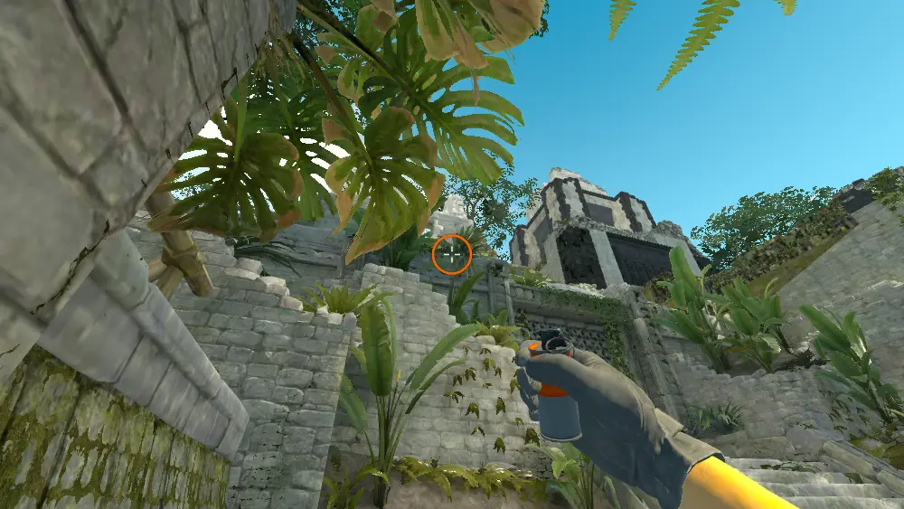 Standing on the Ancient spot on Ancient, the aim mark on the point this smoke is thrown at.