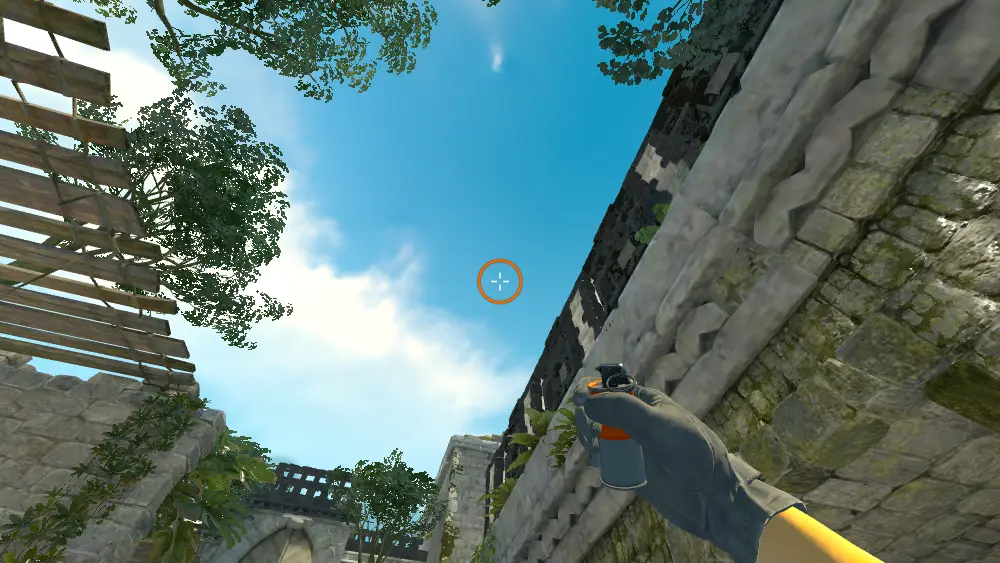 Standing on the Ancient spot on Ancient, the aim mark on the point this smoke is thrown at.