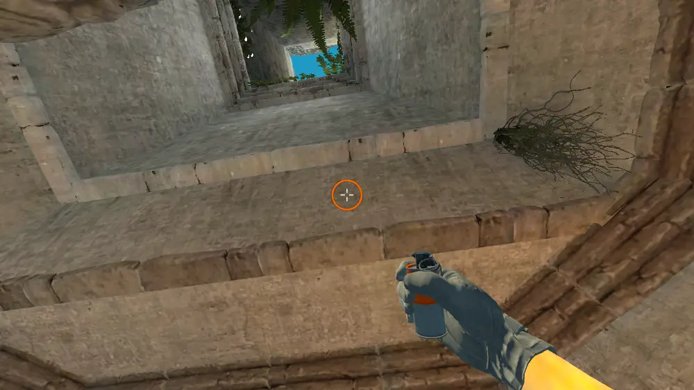 Standing on the Ancient spot on Ancient, the aim mark on the point this flash is thrown at.