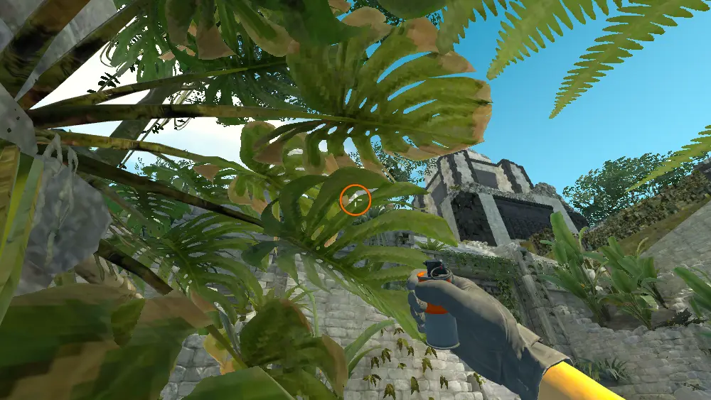 Standing on the Split spot on Ancient, the aim mark on the point this smoke is thrown at.