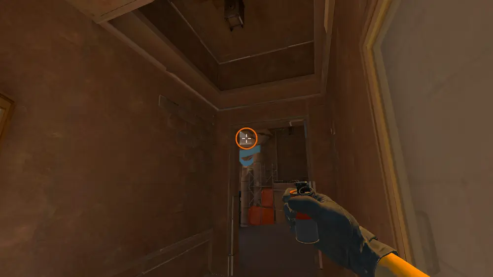Standing on the Connector spot on Anubis, the aim mark on the point this flash is thrown at.