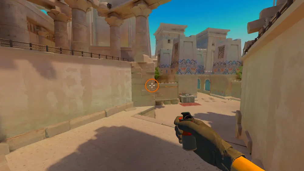 Standing on the Anubis spot on Anubis, the aim mark on the point this flash is thrown at.