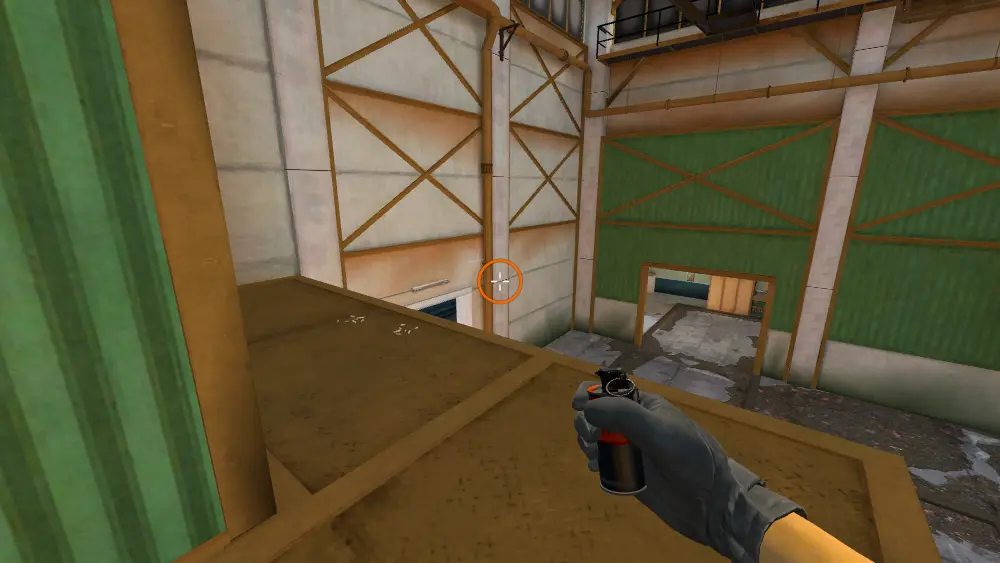 Standing on the Heaven spot on Cache, the aim mark on the point this smoke is thrown at.