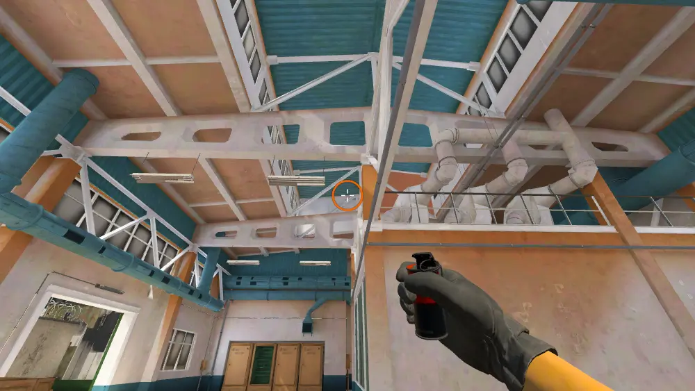 Standing on the Cache spot on Cache, the aim mark on the point this flash is thrown at.