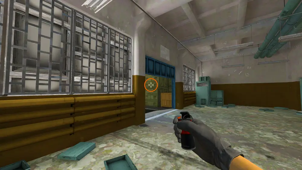 Standing on the A Main spot on Cache, the aim mark on the point this smoke is thrown at.