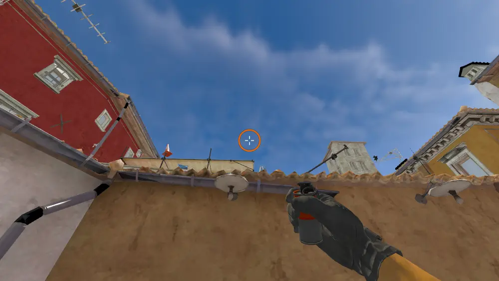 Standing on the Car spot on Inferno, the aim mark on the point this smoke is thrown at.