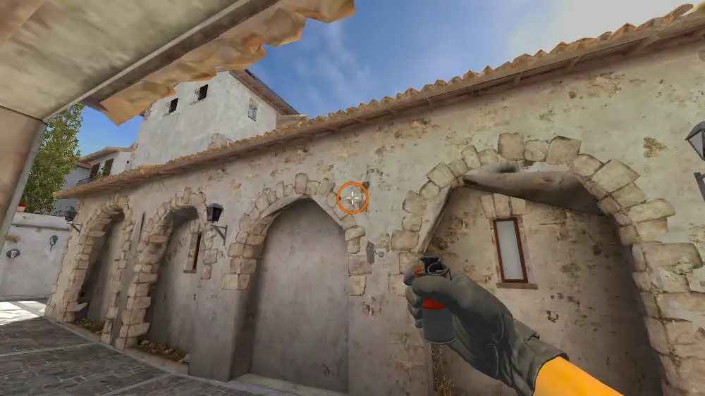 Standing on the Boiler spot on Inferno, the aim mark on the point this smoke is thrown at.