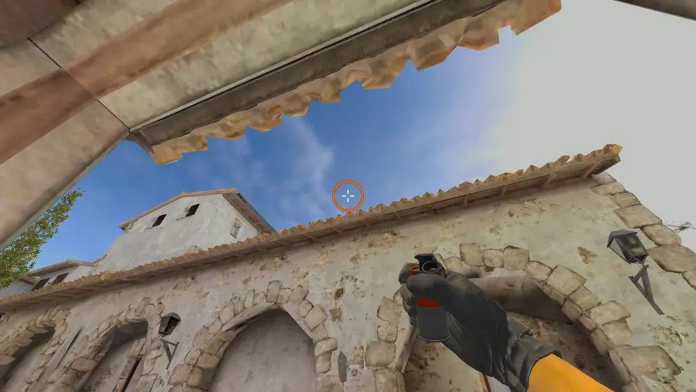 Standing on the Boiler spot on Inferno, the aim mark on the point this smoke is thrown at.