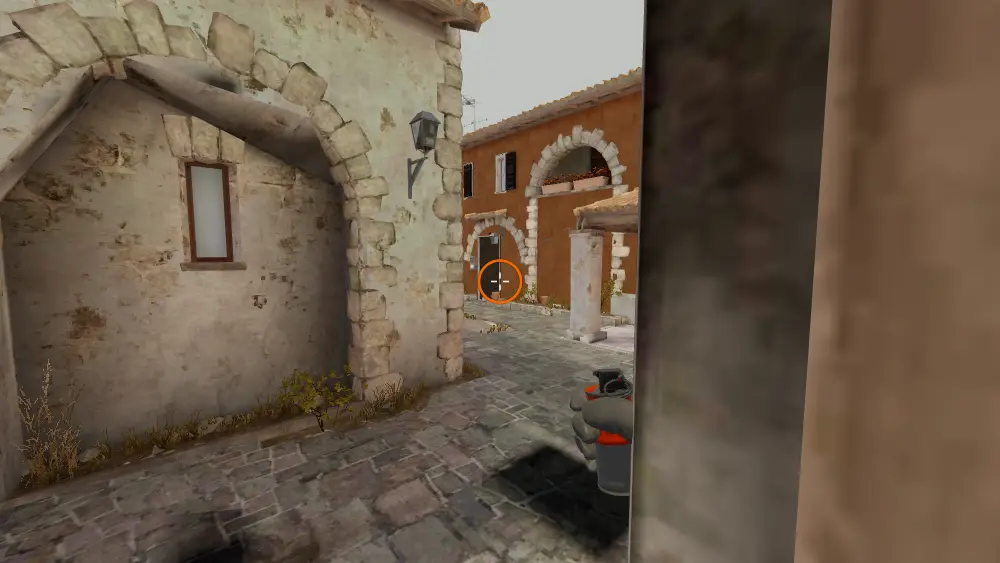 Standing on the Boiler spot on Inferno, the aim mark on the point this smoke is thrown at.