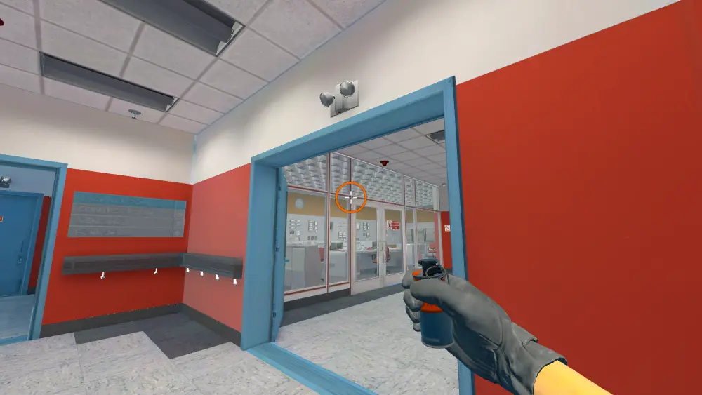 Standing on the Trophy spot on Nuke, the aim mark on the point this smoke is thrown at.