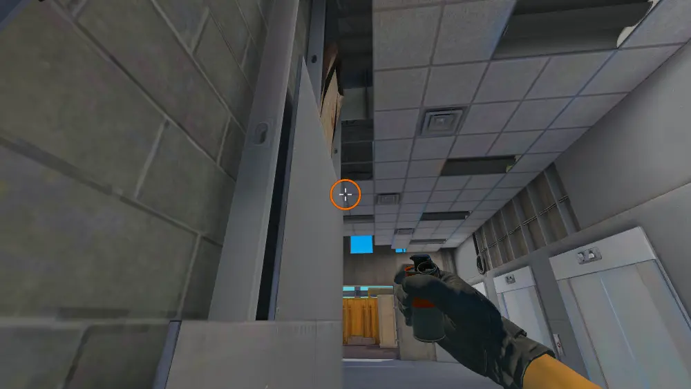 Standing on the A Conn spot on Vertigo, the aim mark on the point this smoke is thrown at.
