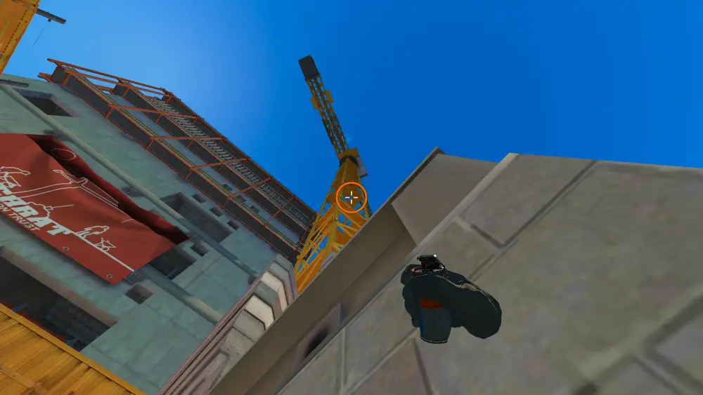 Standing on the Ramp spot on Vertigo, the aim mark on the point this smoke is thrown at.