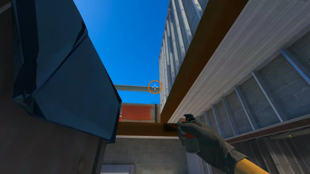 Standing on the Stairs spot on Vertigo, the aim mark on the point this flash is thrown at.