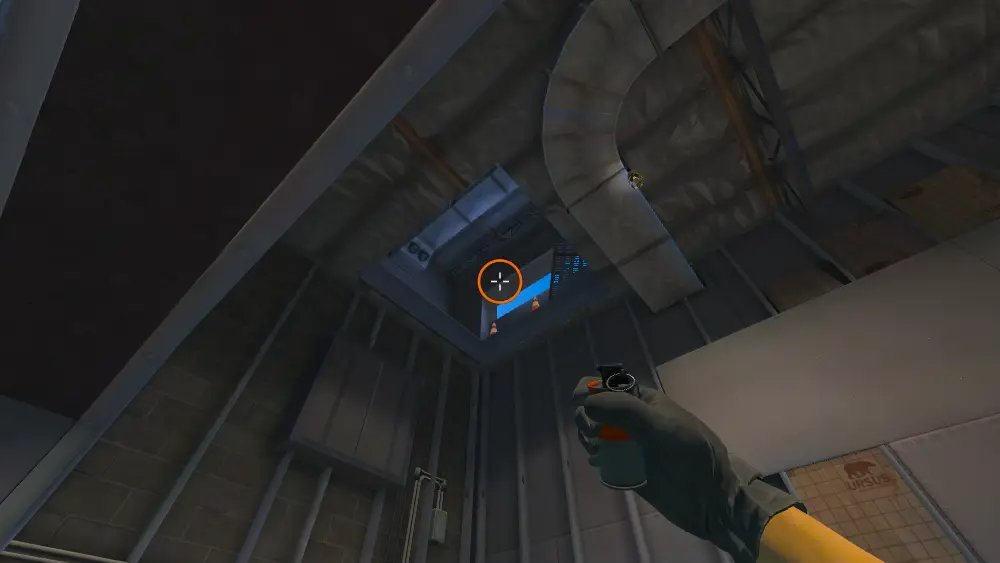 Standing on the Under T Mid spot on Vertigo, the aim mark on the point this flash is thrown at.
