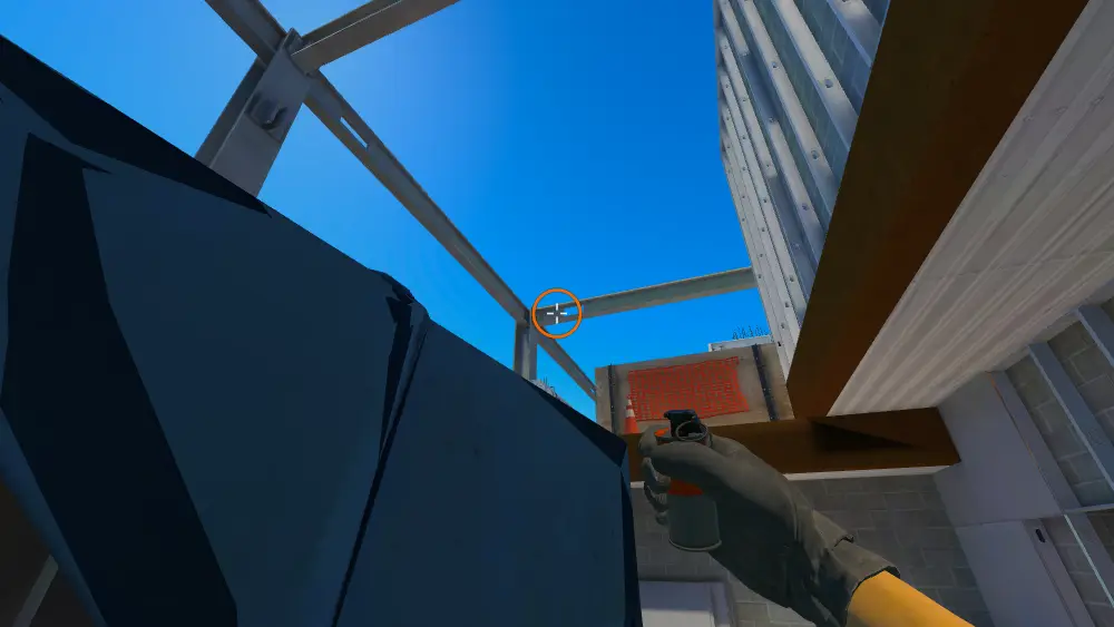 Standing on the Stairs spot on Vertigo, the aim mark on the point this flash is thrown at.